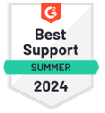 G2 Best Customer Support Award Summer 2024