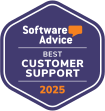 Software Advice Best Customer Support Award 2025