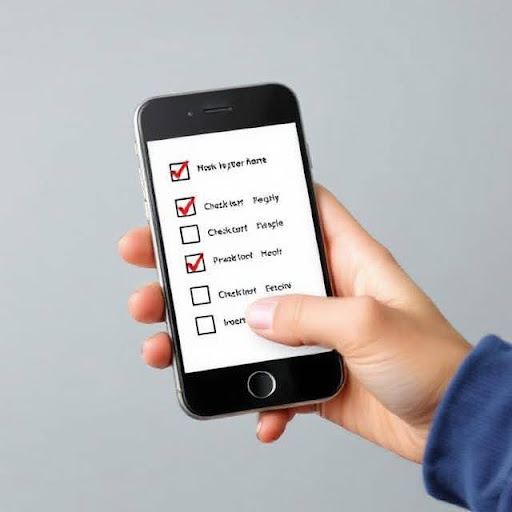 A mobile-optimized checklist