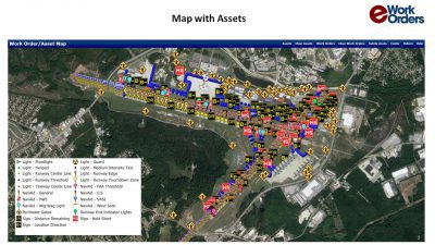 Mapa de ativos do aer dromo eWorkOrders - Airfield Asset Map E1673615032594 
