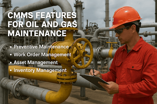 A photo showing an engineer in an oil and gas facility
