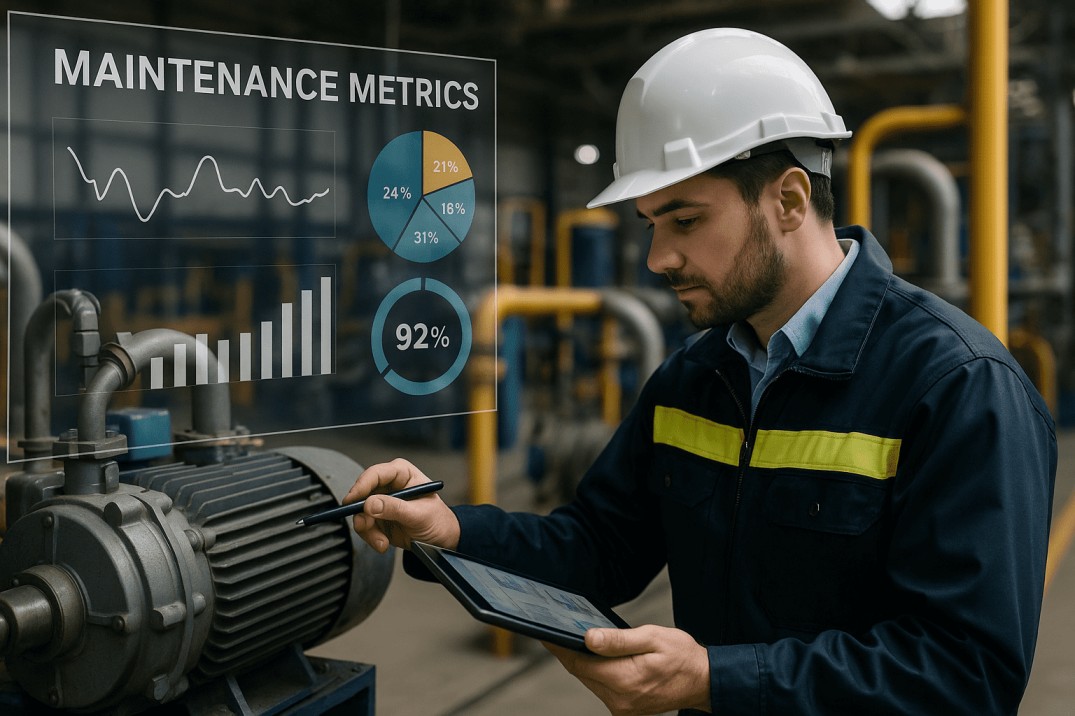 An engineer repairing a machine.