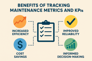 A photo showing the benefits of tracking maintenance metrics and KPis
