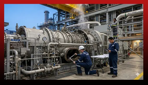 AMen using eWorkOrders working at a power plant