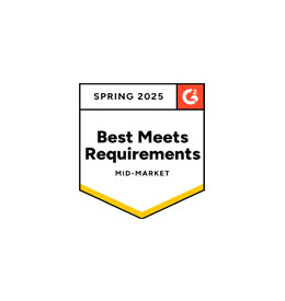 G2 Best Meets Requirements Spring 2025