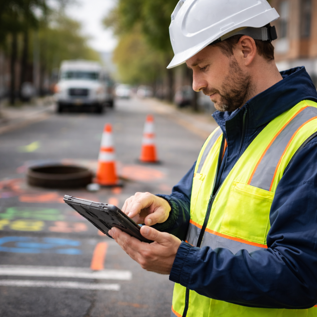 Cover image showing public works software dashboard for municipal infrastructure management