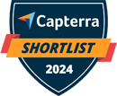 Capterra Shortlist Award for CMMS, EAM, Asset Tracking, Fixed Asset Management, Fleet Maintenance, Facility Management, Field Service Management, and Preventive Maintenance