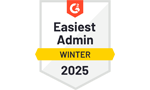 G2 Easiest Admin Winter 2025 Award