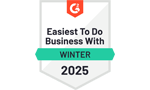 G2 Easiest To Do Business With 2025 Award